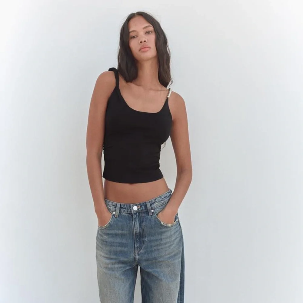 NWT Zara Beaded Knit Tank Top - Large - Picture 3 of 5